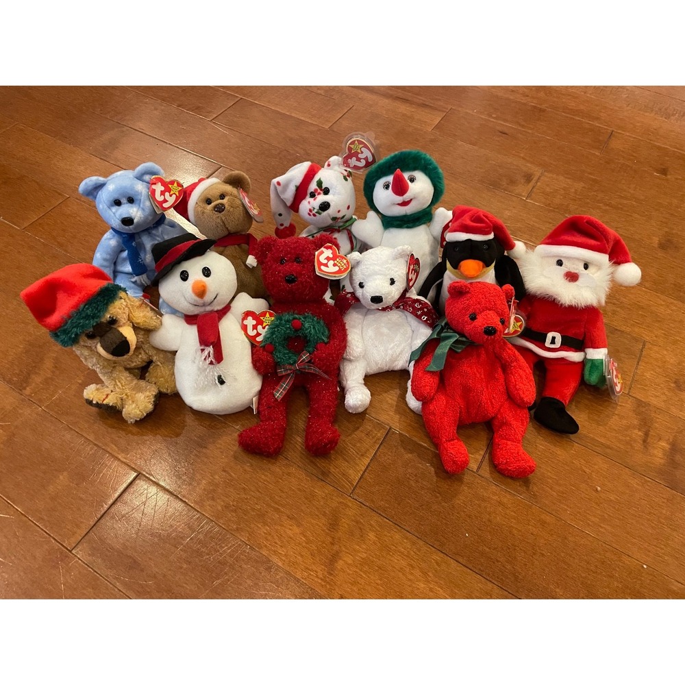 Christmas Ty Beanie Babies Lot of‎ 11